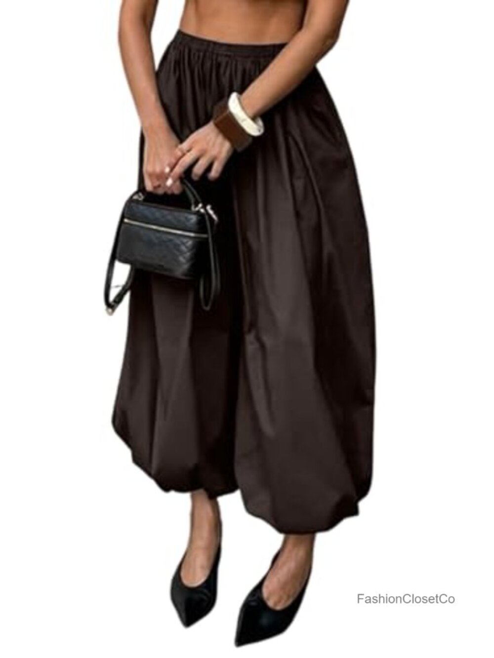 Women's High Rise Harem Pants Drawstring Elastic Waist Pockets Wide Leg